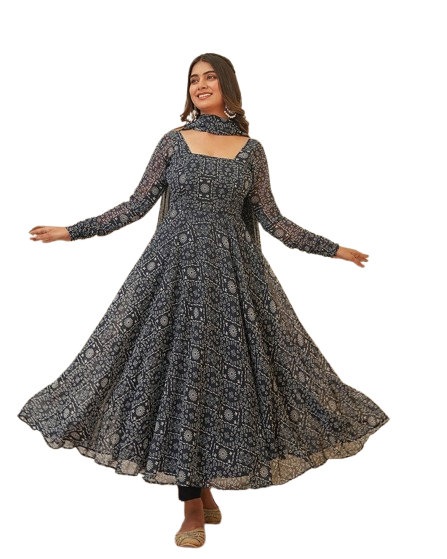 ng Urbane Retro Women Gown with dupatta