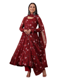 NG Stylish Glamorous Women Gowns with dupatta