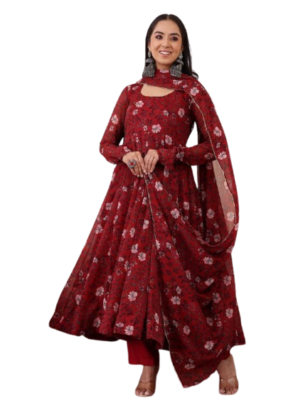 NG Stylish Glamorous Women Gowns with dupatta