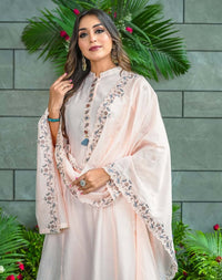Women's Ethnic Flared Kurta set with Dupatta