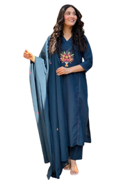 WOMENS BEAUTIFUL SLAWAR SUIT WITH PANT AND DUPATTA
